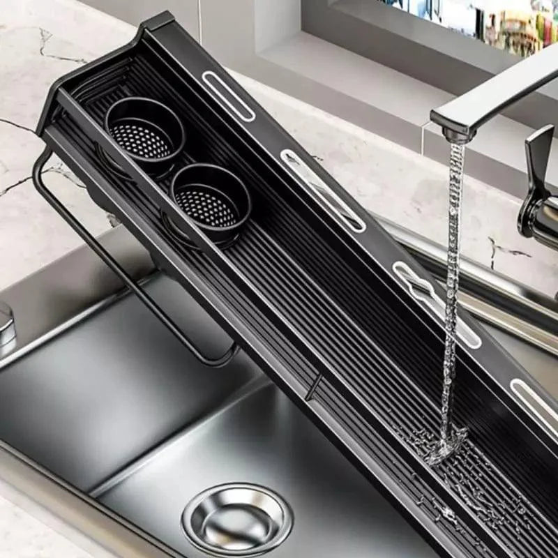 Stainless steel multifunction kitchen wall shelf – view 6