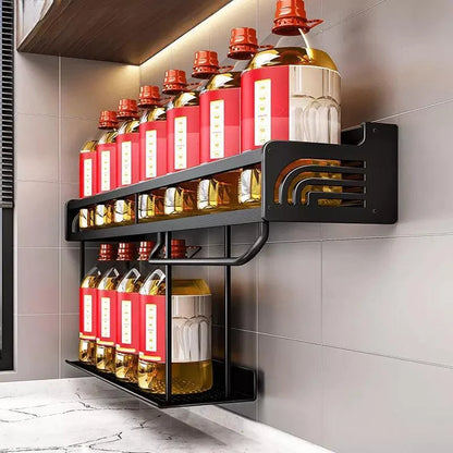 Stainless steel multifunction kitchen wall shelf – view 9