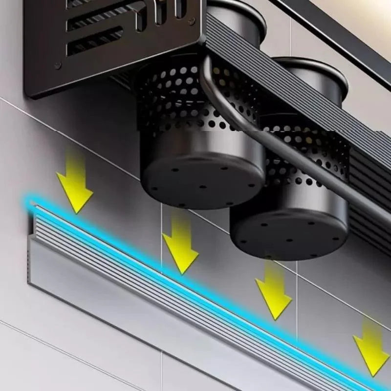 Stainless steel multifunction kitchen wall shelf – view 13