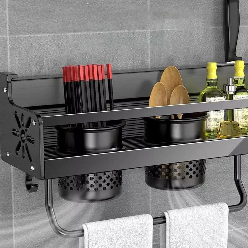 Stainless steel multifunction kitchen wall shelf – view 16