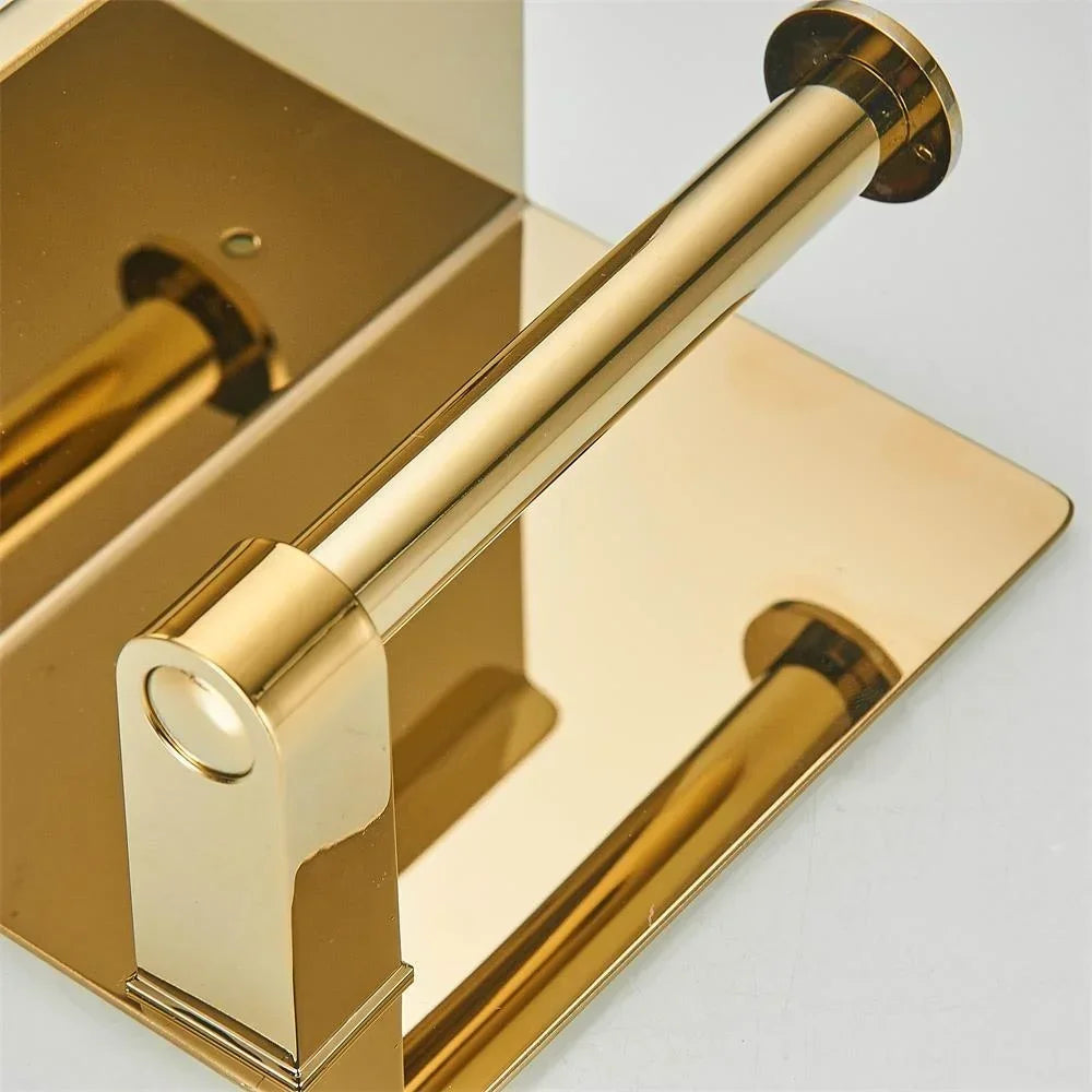 Stainless Steel Toilet Paper Holder with Shelf – Single or Double – view 4