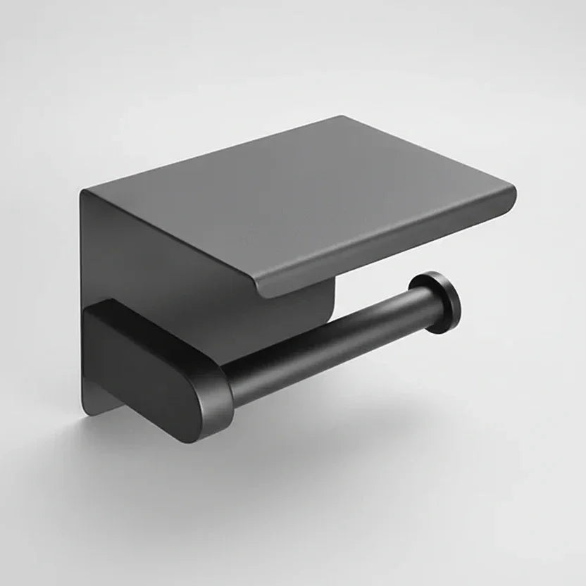 Stainless Steel Toilet Paper Holder with Shelf – Single or Double – view 14