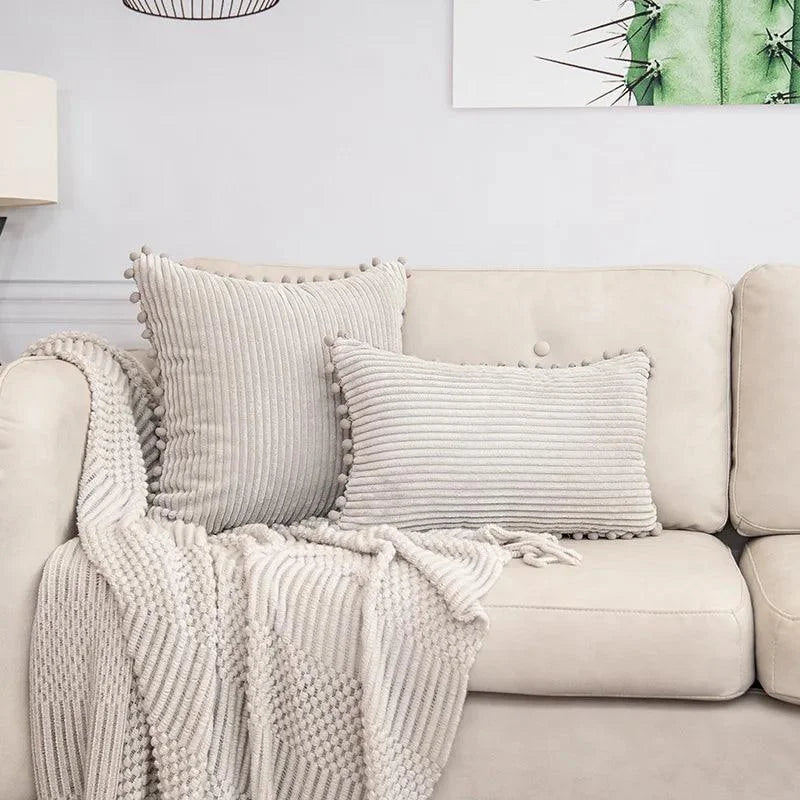 Striped Corduroy Cushion Cover – view 14