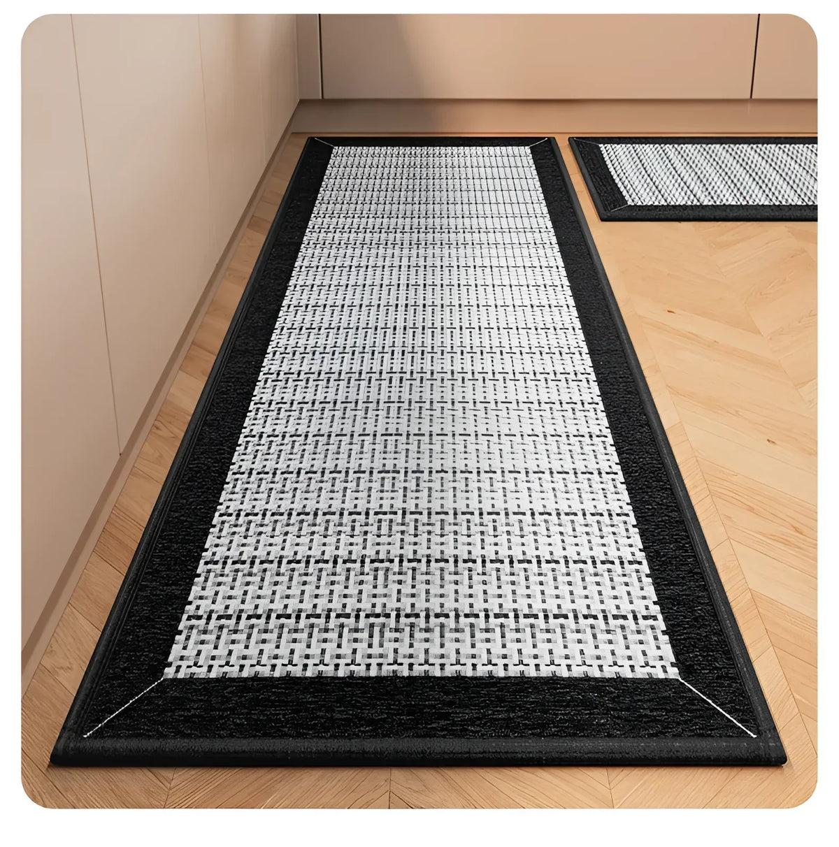 Striped Washable Absorbent Kitchen Mat – view 2