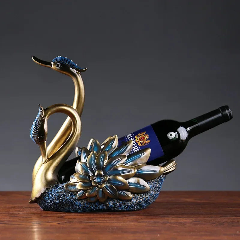 Swan Resin Wine Bottle Holder