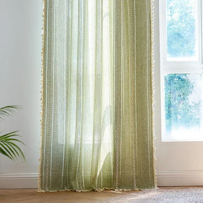 Textured Tassel Curtain Panel – view 6