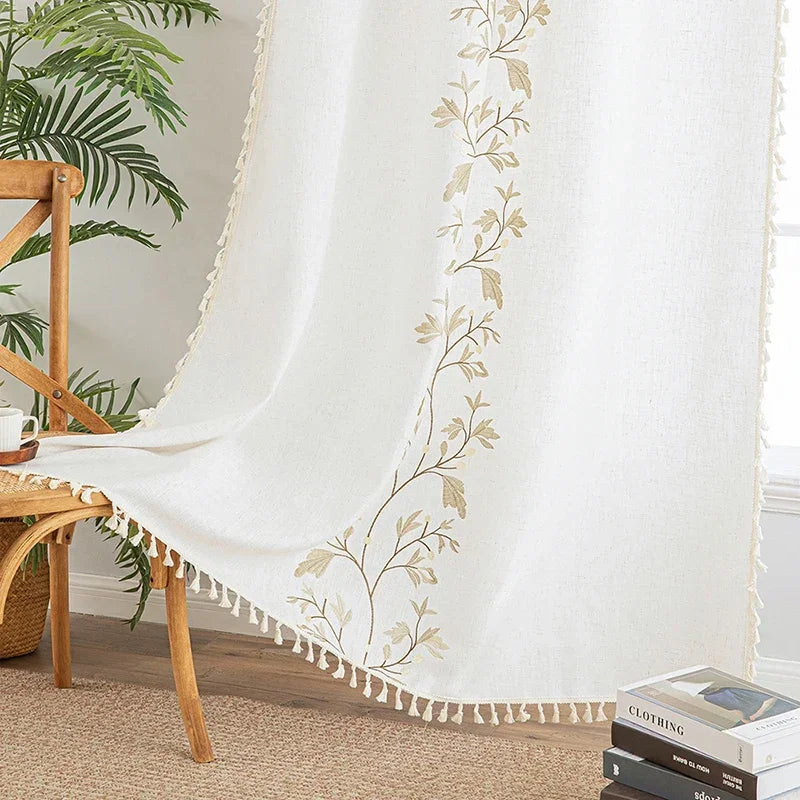 Textured Tassel Curtain Panel – view 7