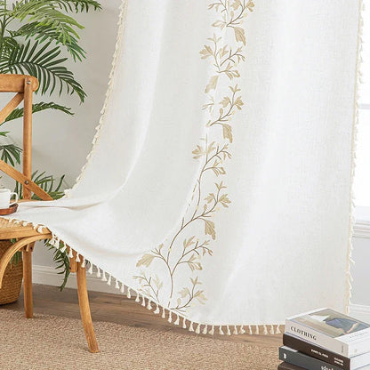 Textured Tassel Curtain Panel – view 7
