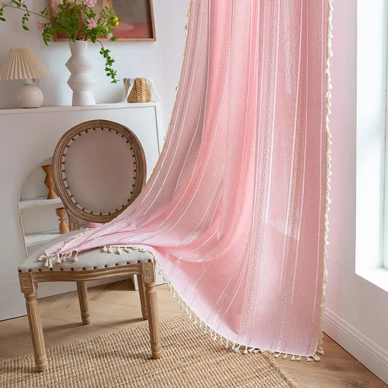 Textured Tassel Curtain Panel – view 8