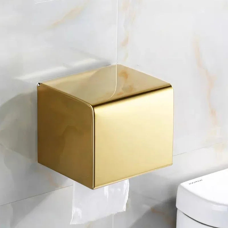 Stainless Steel Toilet Paper Holder with Lid & Phone Shelf – view 6