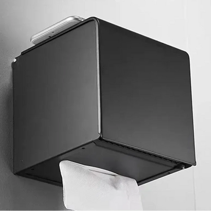 Stainless Steel Toilet Paper Holder with Lid & Phone Shelf – view 9