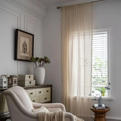 Translucent Crochet-Style Curtain – view 2