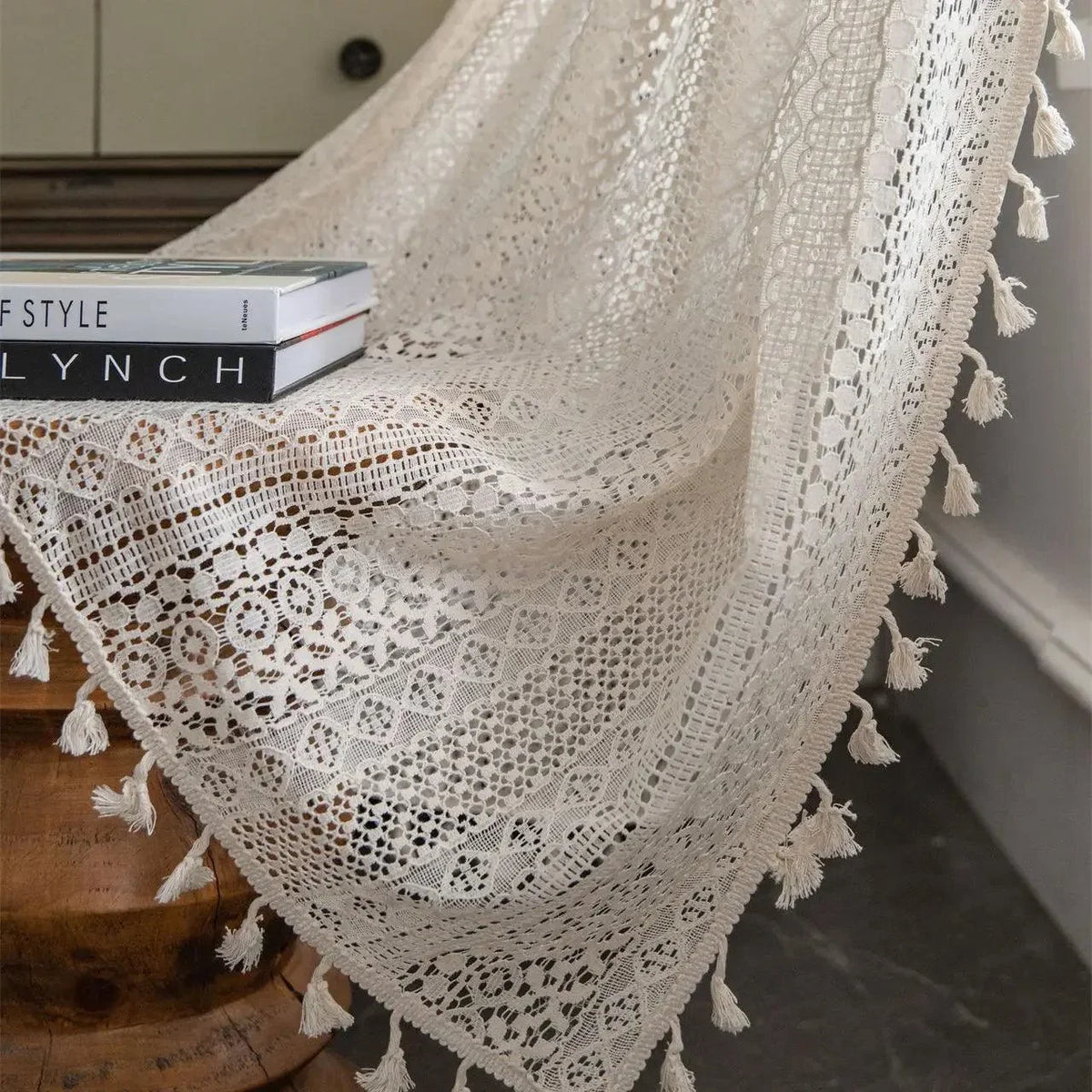 Translucent Crochet-Style Curtain – view 3