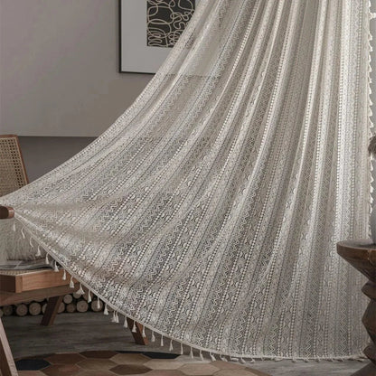 Translucent Crochet-Style Curtain – view 5