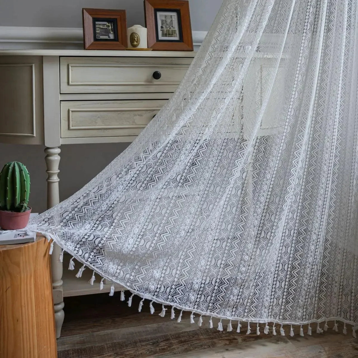Translucent Crochet-Style Curtain – view 8