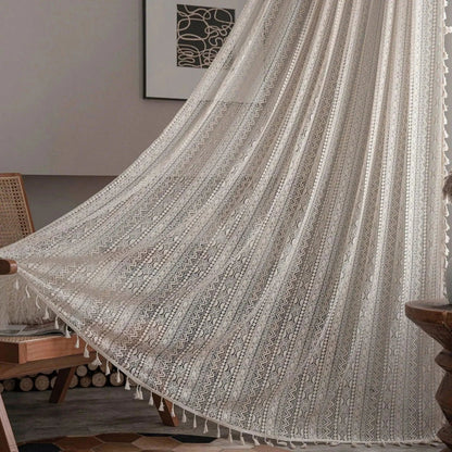 Translucent Crochet-Style Curtain – view 9