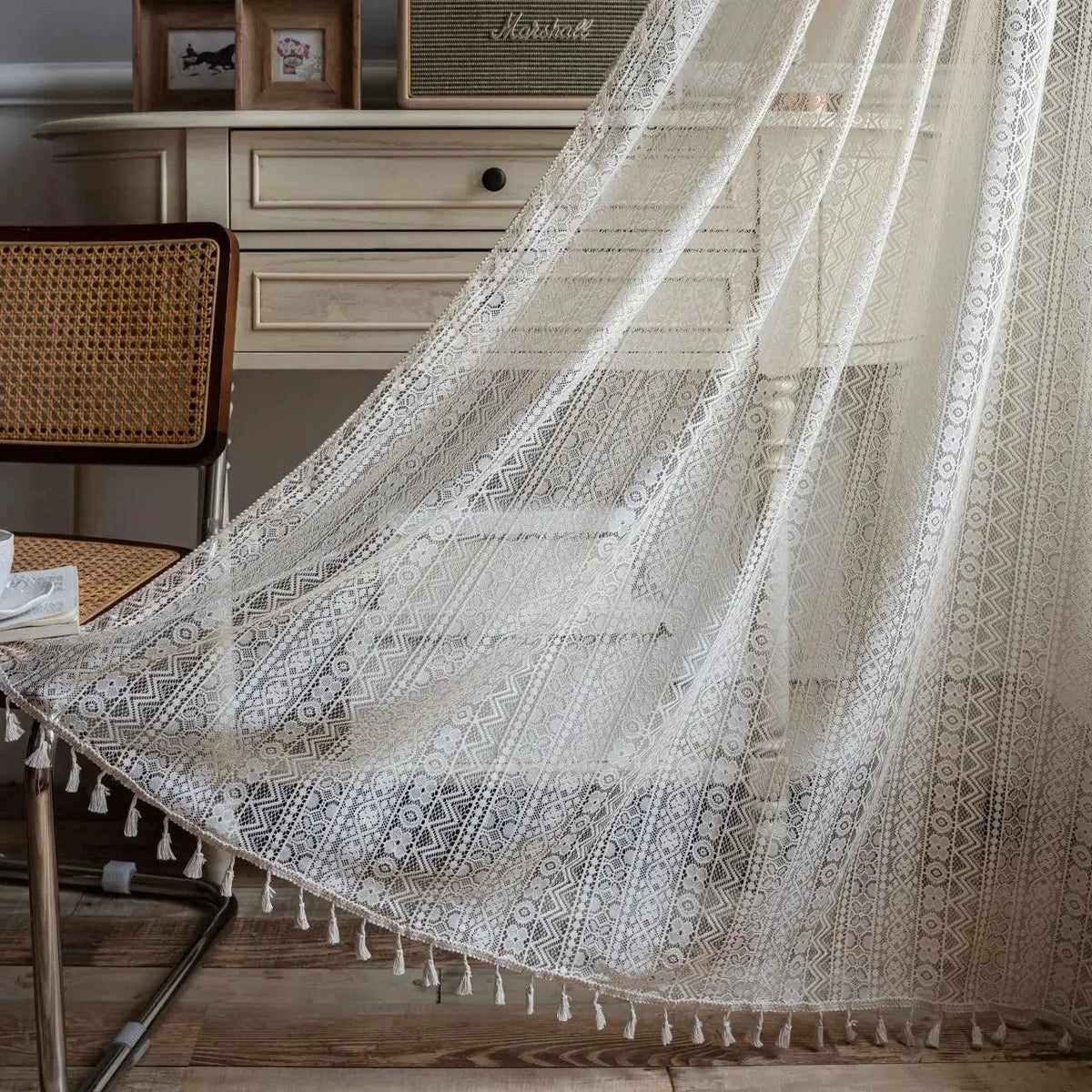 Translucent Crochet-Style Curtain – view 12