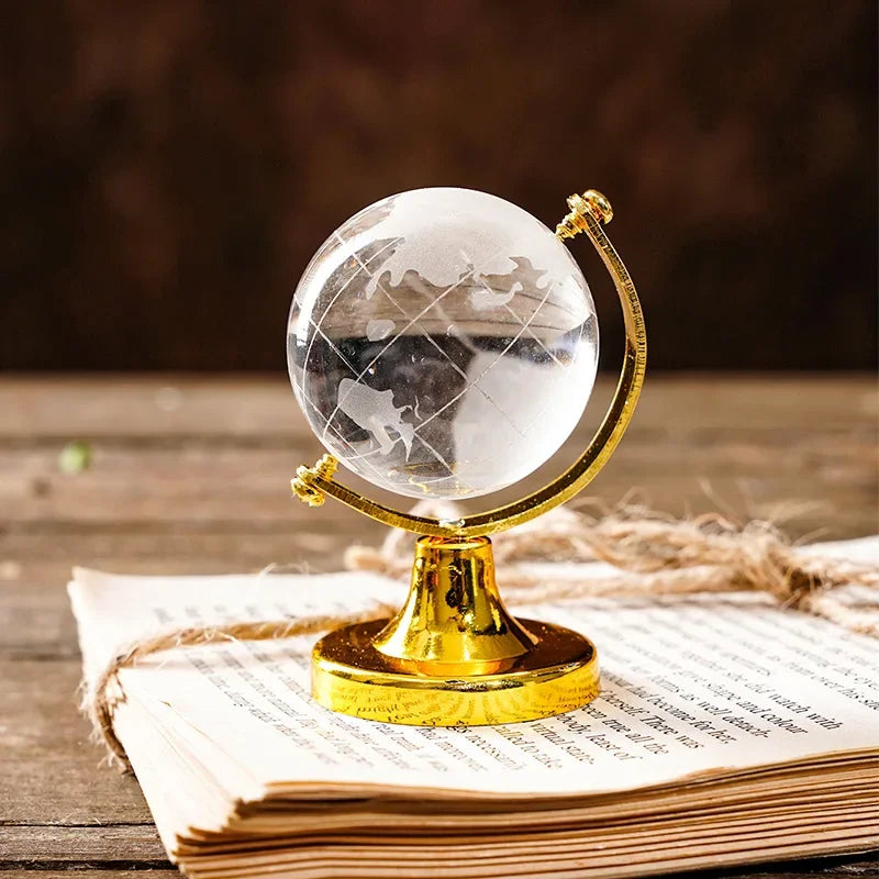 Transparent World Map Decorative Desk Globe