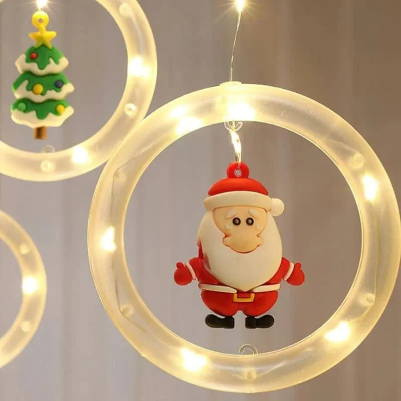 USB Christmas Curtain Lights – 10 Decorative Light Points