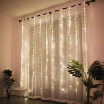 USB Christmas Curtain Lights – 100 to 300 LEDs