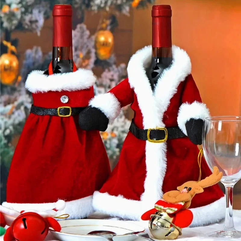 Velvet Christmas Wine Bottle Cover Collection