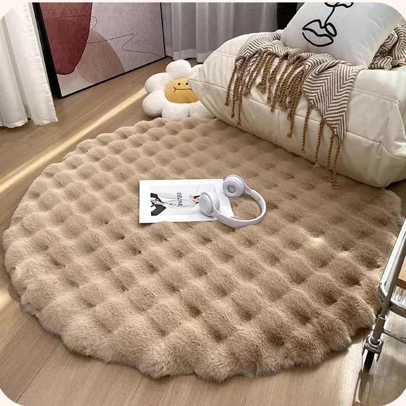 Velvety Round Area Rug