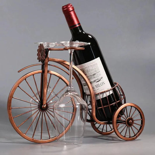 Vintage Bicycle Wine Bottle Holder – Copper Finish