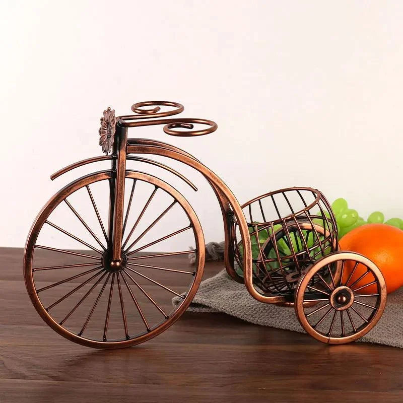 Vintage Bicycle Wine Bottle Holder – Copper Finish – view 3