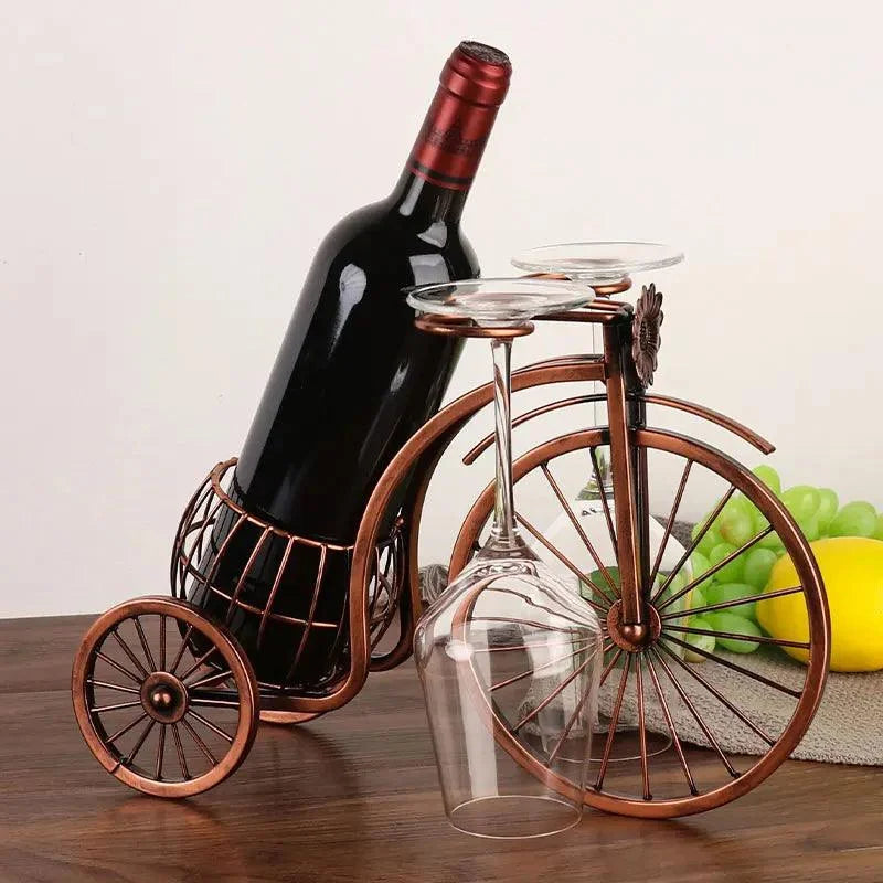 Vintage Bicycle Wine Bottle Holder – Copper Finish – view 4