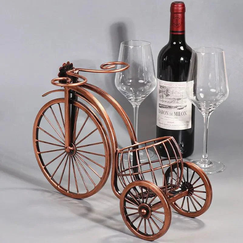 Vintage Bicycle Wine Bottle Holder – Copper Finish – view 5