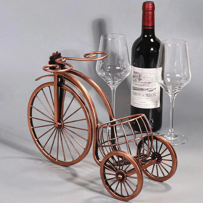 Vintage Bicycle Wine Bottle Holder – Copper Finish – view 5