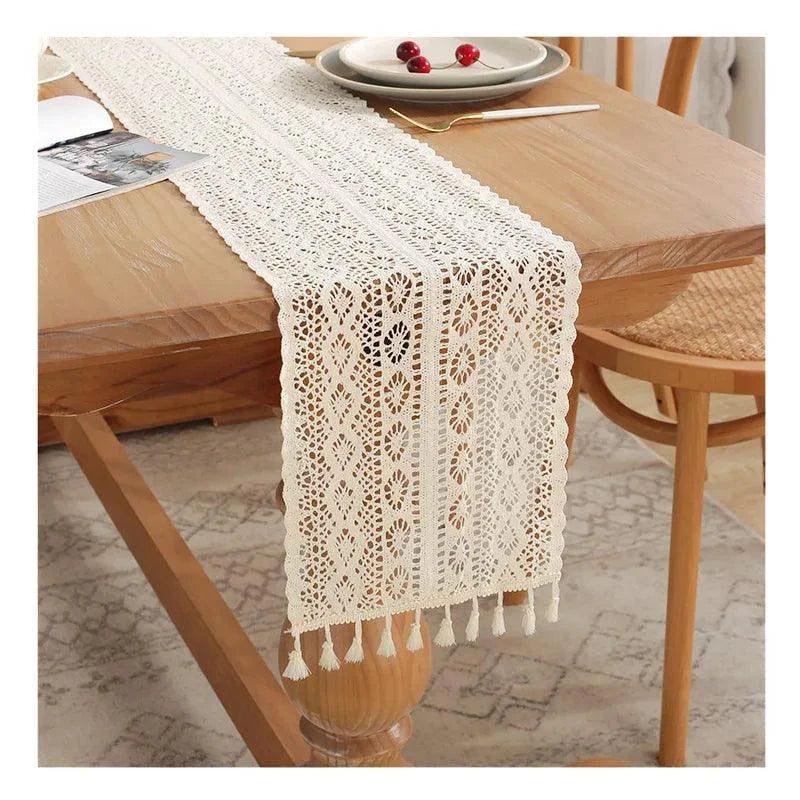 Vintage Cotton Crochet Table Runner – view 3