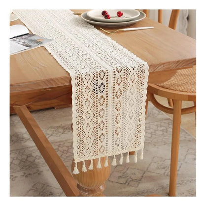 Vintage Cotton Crochet Table Runner – view 3