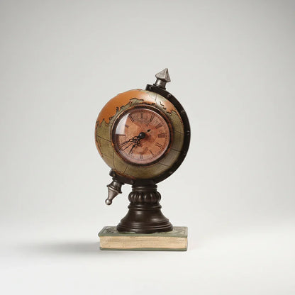Vintage Globe Resin Desk Clock – Bronze or Blue – view 5