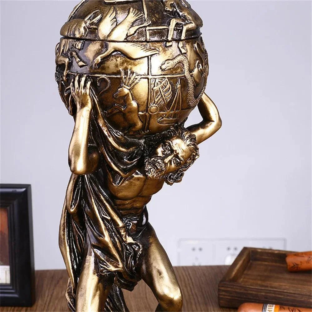 Vintage Greek Atlas Resin Sculpture – view 2