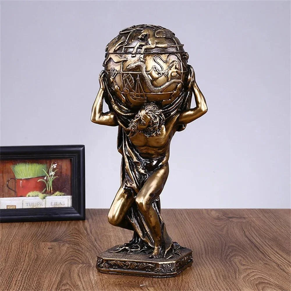 Vintage Greek Atlas Resin Sculpture – view 4