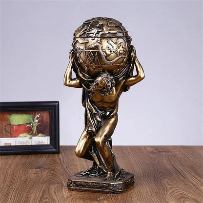 Vintage Greek Atlas Resin Sculpture – view 4