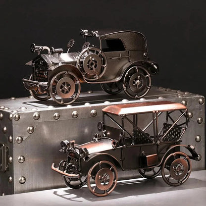 Vintage Metal Classic Car Sculpture – view 4