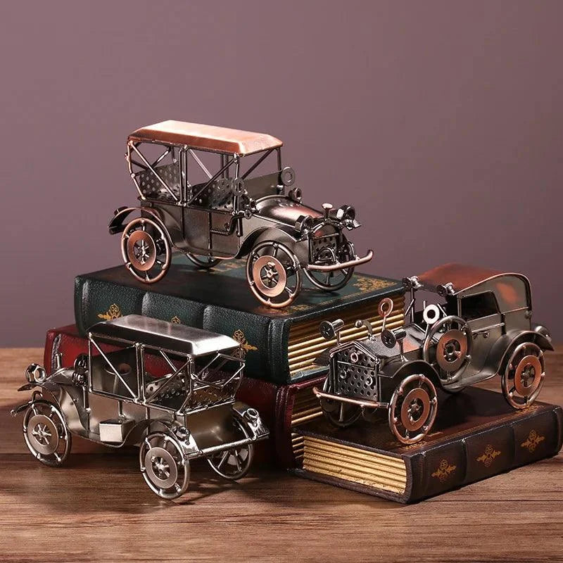 Vintage Metal Classic Car Sculpture – view 5