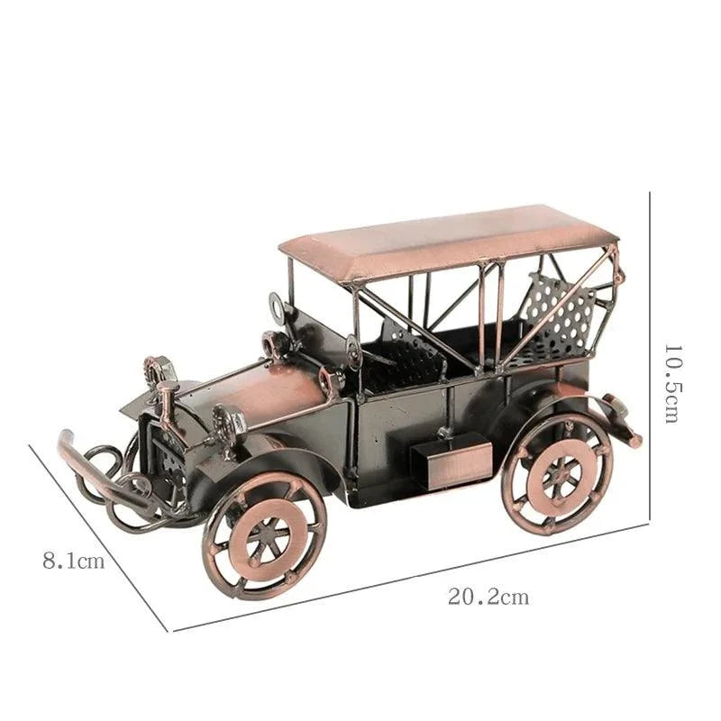 Vintage Metal Classic Car Sculpture – view 7