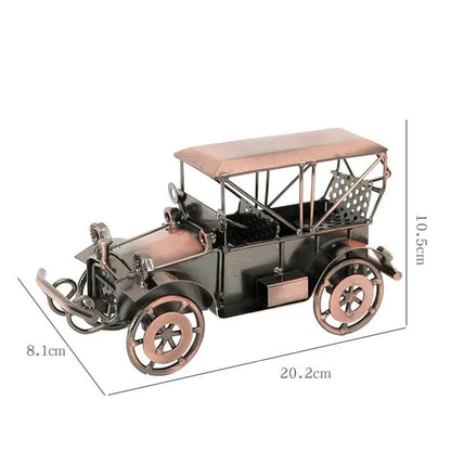 Vintage Metal Classic Car Sculpture – view 7