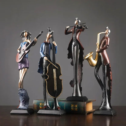 Vintage Musical Instrument Resin Sculpture Collection