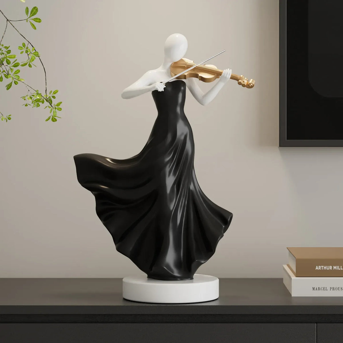 Hand-Painted Violinist Resin Sculpture – 3 Colours – view 5