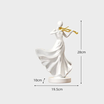 Hand-Painted Violinist Resin Sculpture – 3 Colours – view 7