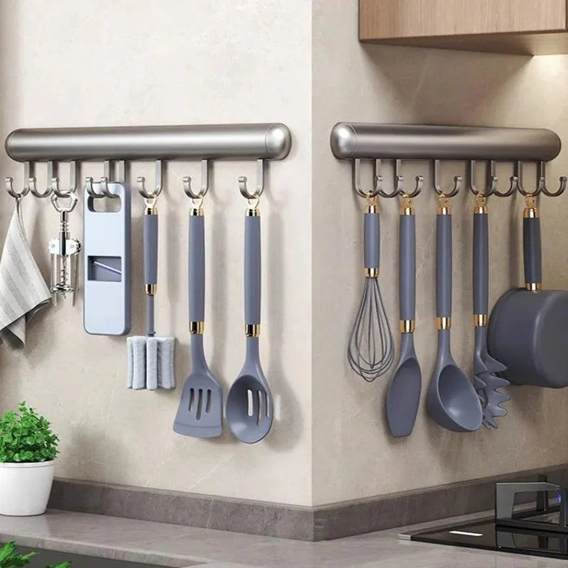 Wall-Mounted Aluminium Kitchen Utensil Organiser – view 2