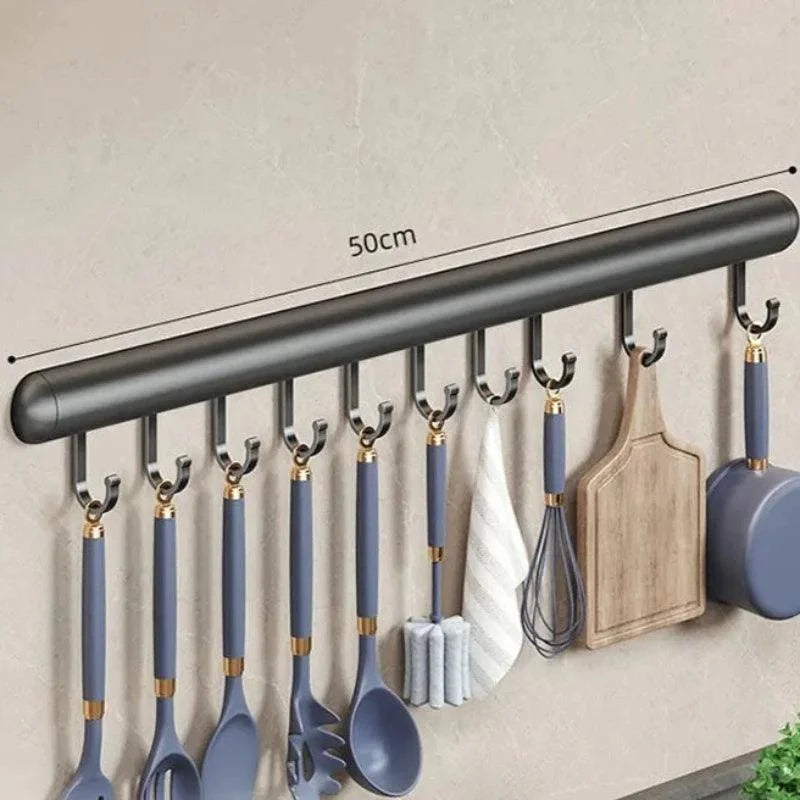 Wall-Mounted Aluminium Kitchen Utensil Organiser – view 4