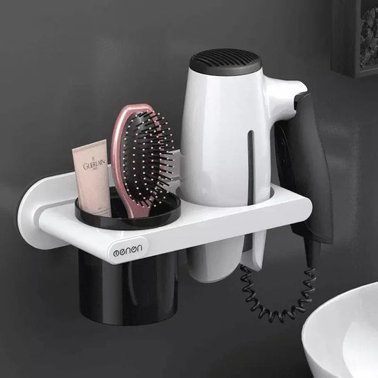 Wall-Mounted Hair Dryer & Styling Tool Holder