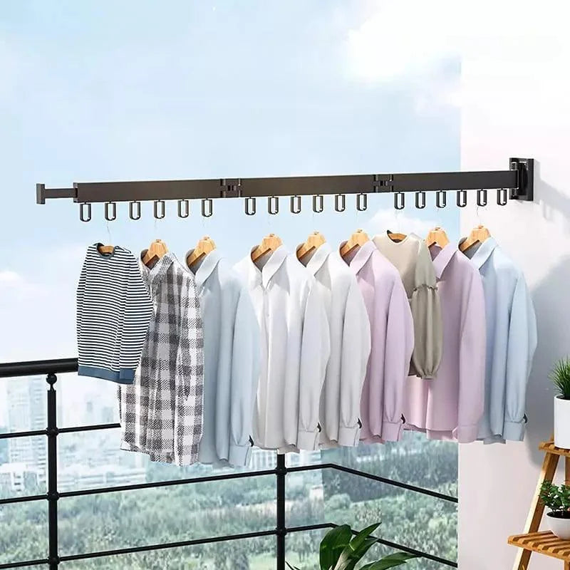 Wall-Mounted Retractable Aluminium Drying Rack – view 11