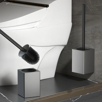 Wall-Mounted Toilet Brush with Aluminium Holder