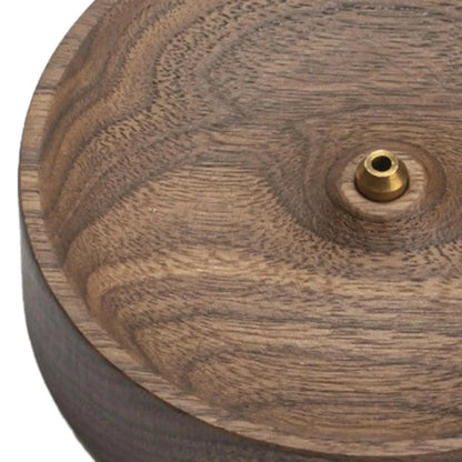 9cm Black Walnut Incense Holder with Ash Catcher – view 8